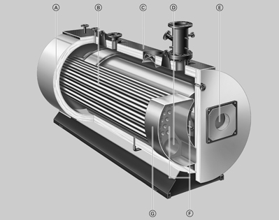 Водогрейные котлы Viessmann. Модель Vitomax 200-HW (460-2500 кВт). Схема